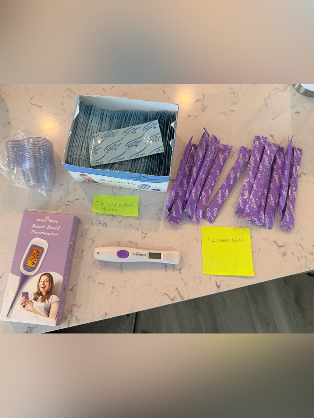 New Clear-blue Digital Ovulation& easy@home test strips& smart basal thermometer